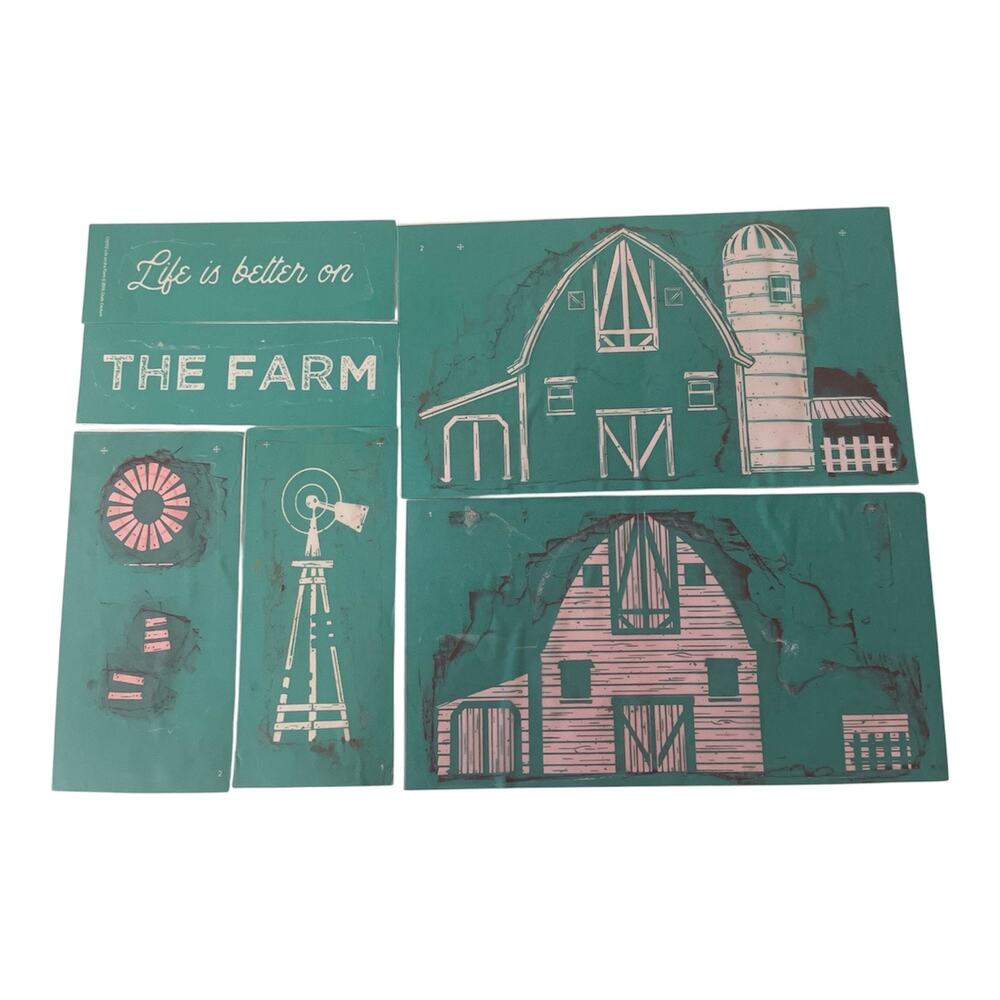 Chalk Couture 12 x18 Life On The Farm Reusable Transfer